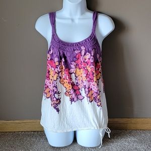 American Eagle Bright Colorful Flower Size Small Tank Top